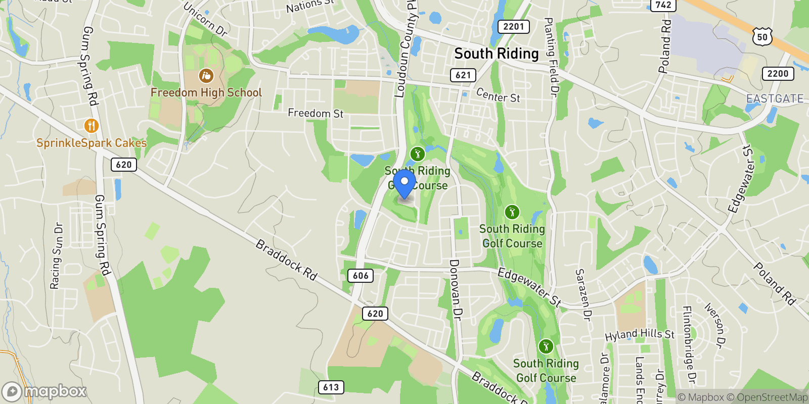 Map showing 25675 Tremaine Terrace, Chantilly, VA 20152, Chantilly, Virginia, United States.