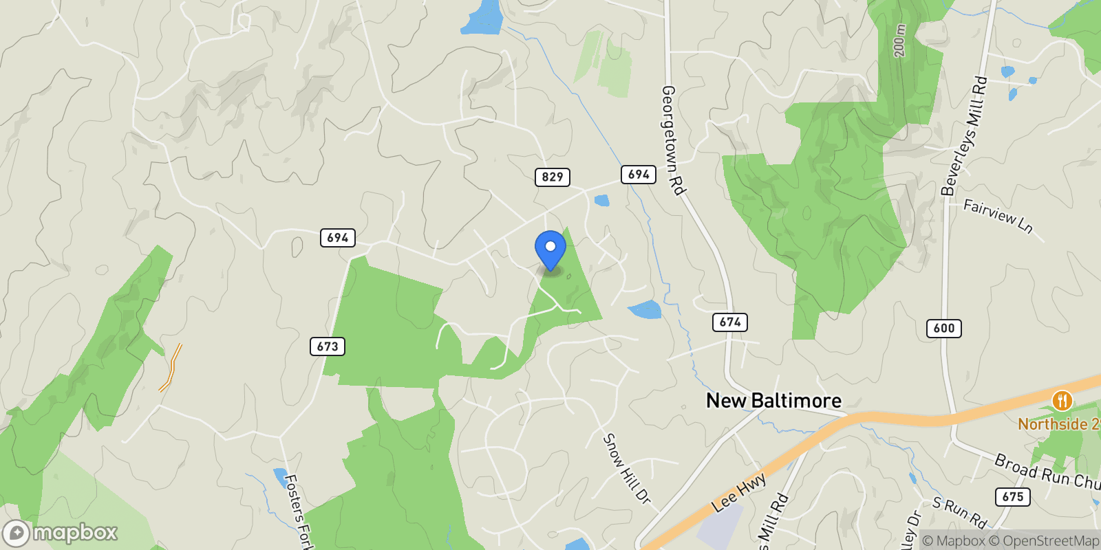 Map showing 5030 Thornton Way, Broad Run, VA 20137, Warrenton, Virginia, United States.