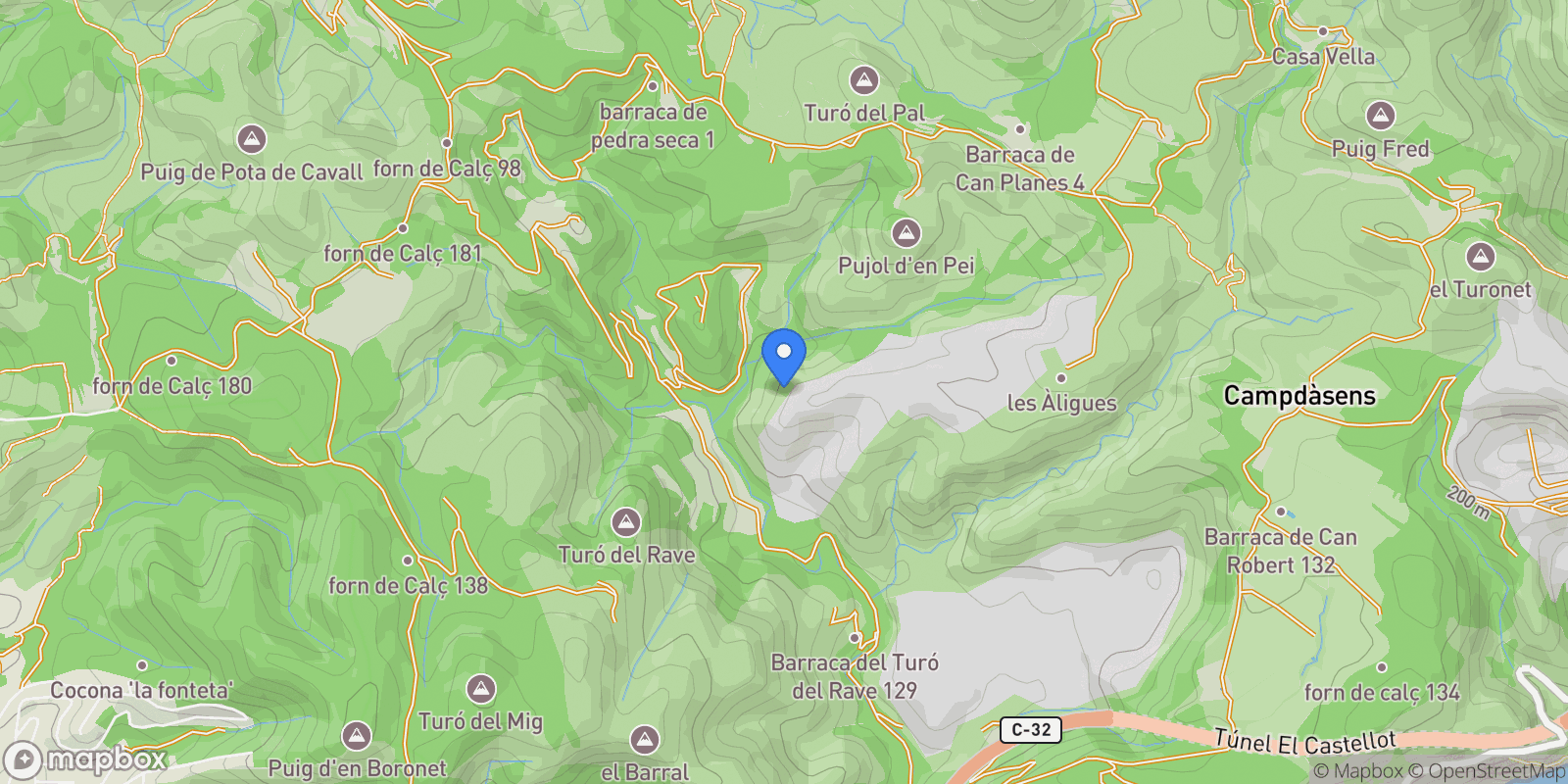 Map showing Garraf, Catalonia, Sitges, Catalonia, Spain.