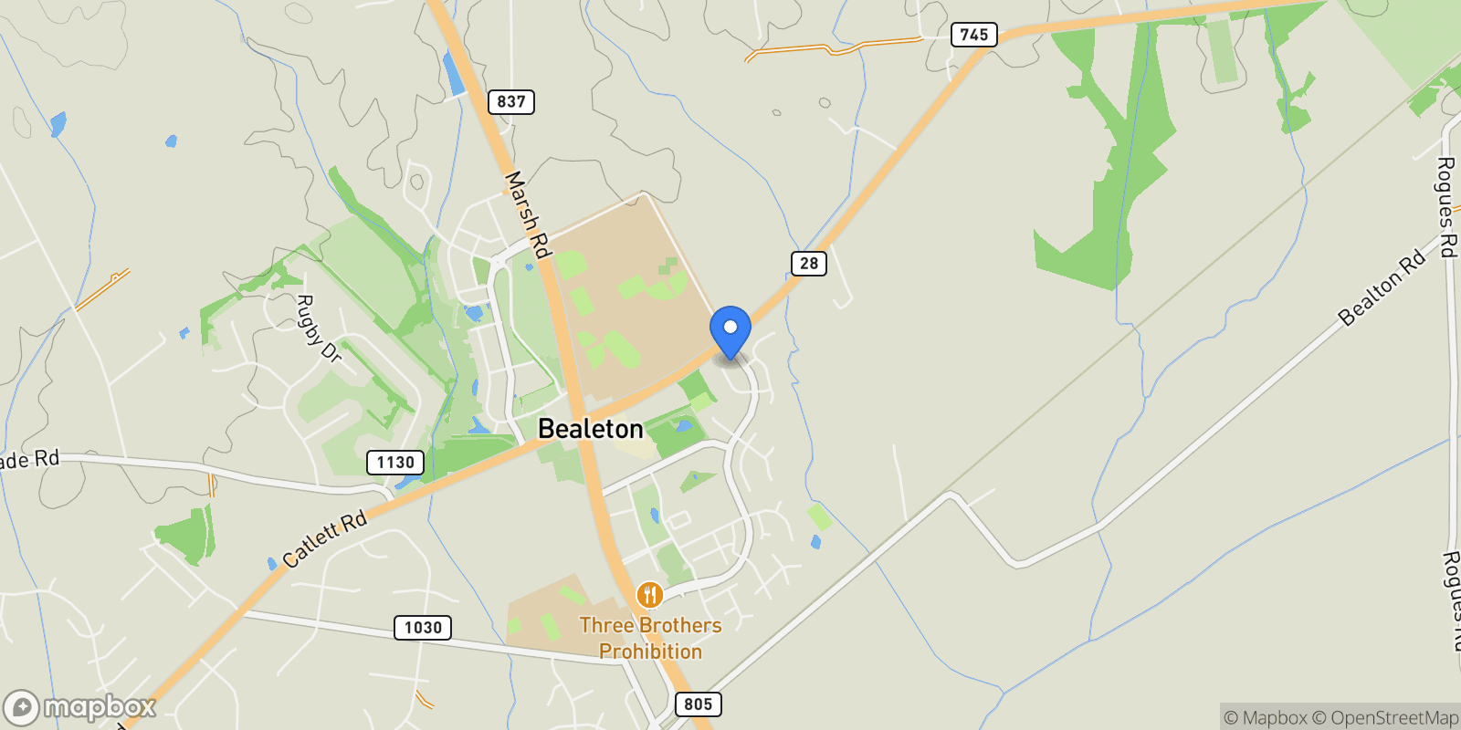 Map showing 10816 Grimbert Court, Bealeton, VA 22712, Bealeton, Virginia, United States.