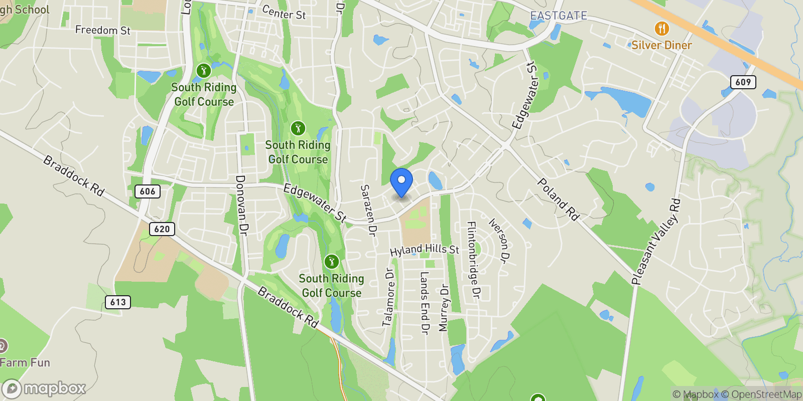 Map showing 25900 Rickmansworth Lane, Chantilly, VA 20152, Chantilly, Virginia, United States.