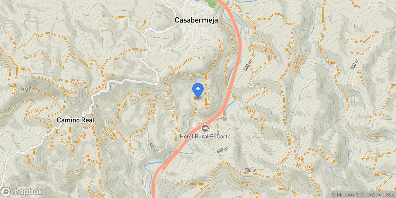 Map showing Andalusia, Casabermeja, Andalusia, Spain.