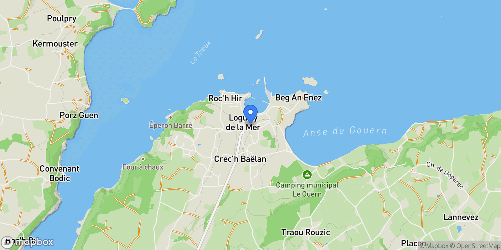 Map showing Loguivy, Ploubazlanec, Ploubazlanec, Brittany, France.