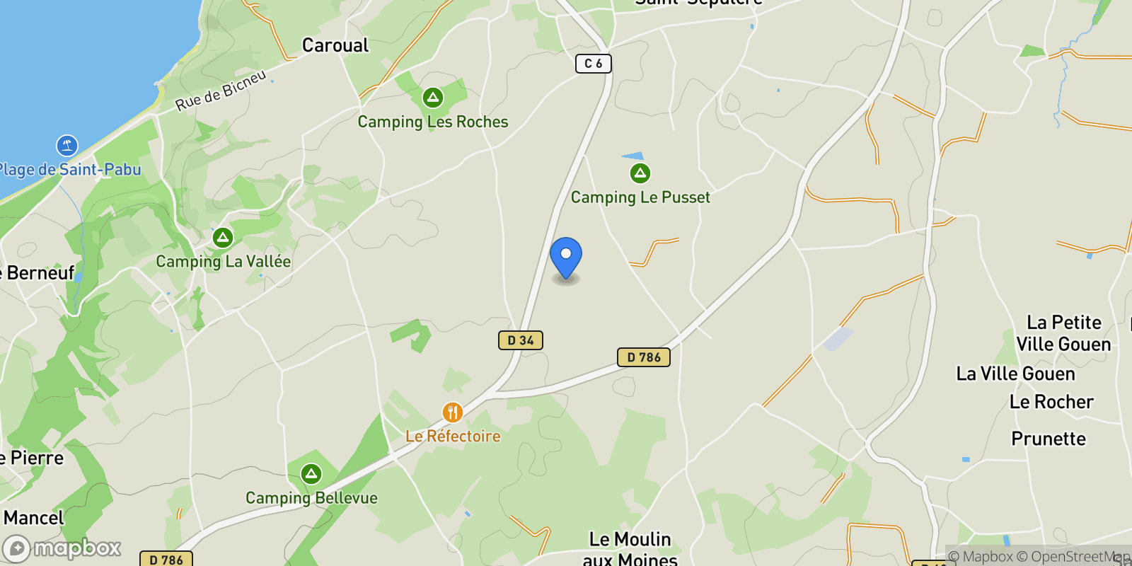 Map showing Erquy, Brittany, France.