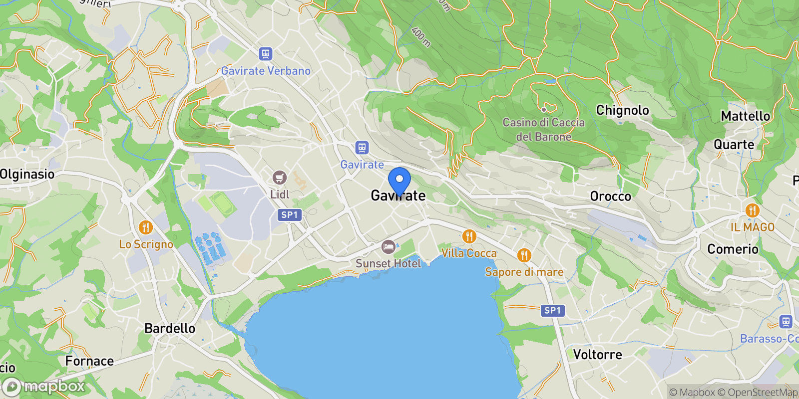 Map showing Via al Sasso, 22/24, 21026 Gavirate VA, Italia, Gavirate, Lombardy, Italy.