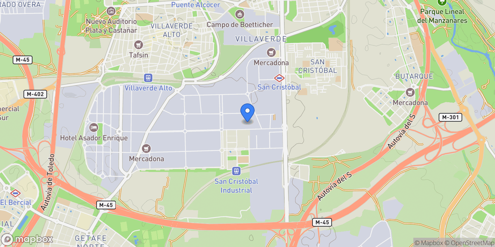 Map showing Madrid, Madrid, Community of Madrid, Spain.