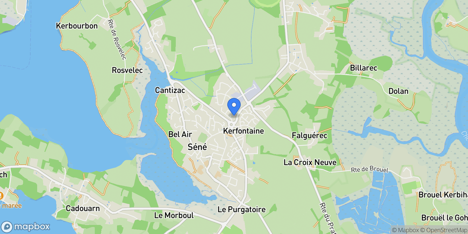 Map showing Séné, Brittany, France.