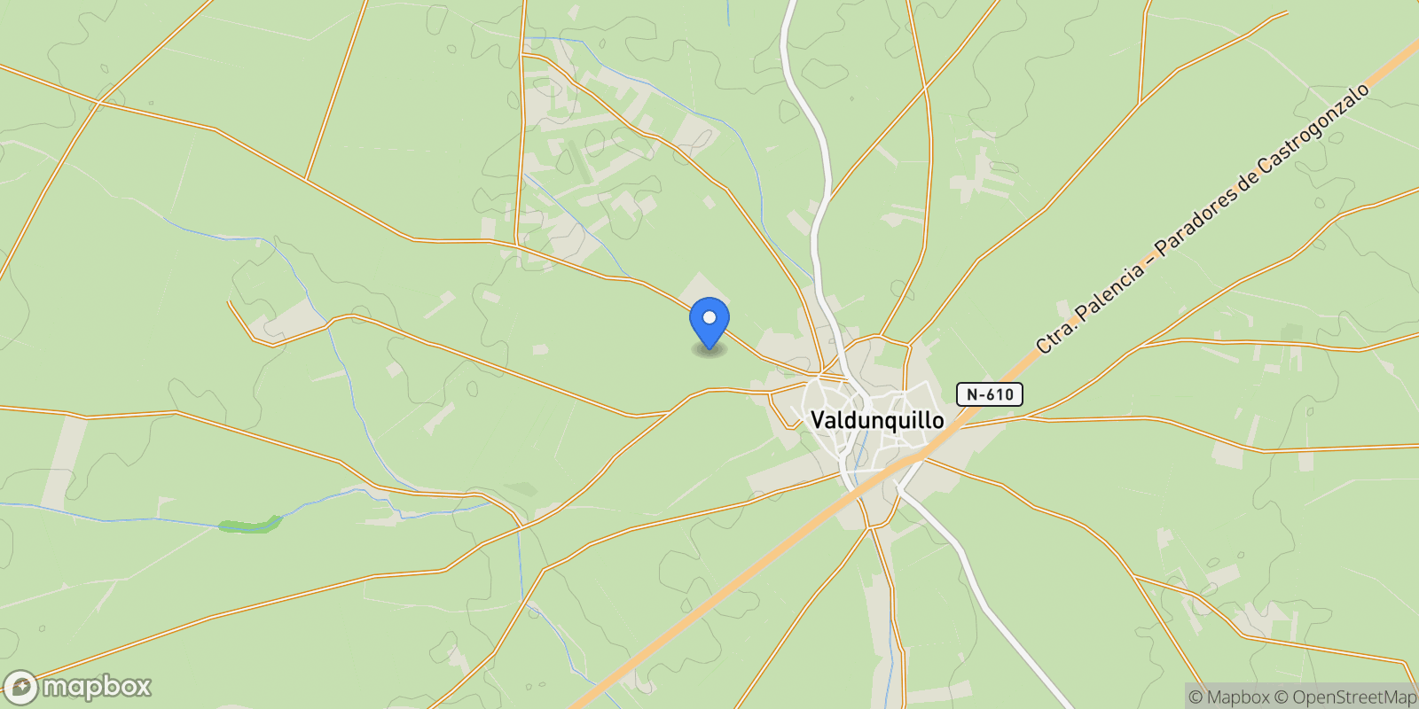 Map showing Tierra de campos, Castile and León, Valdunquillo, Castile and Leon, Spain.