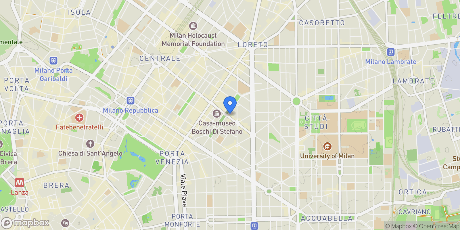 Map showing via Plinio, Milan, Lombardy, Italy.