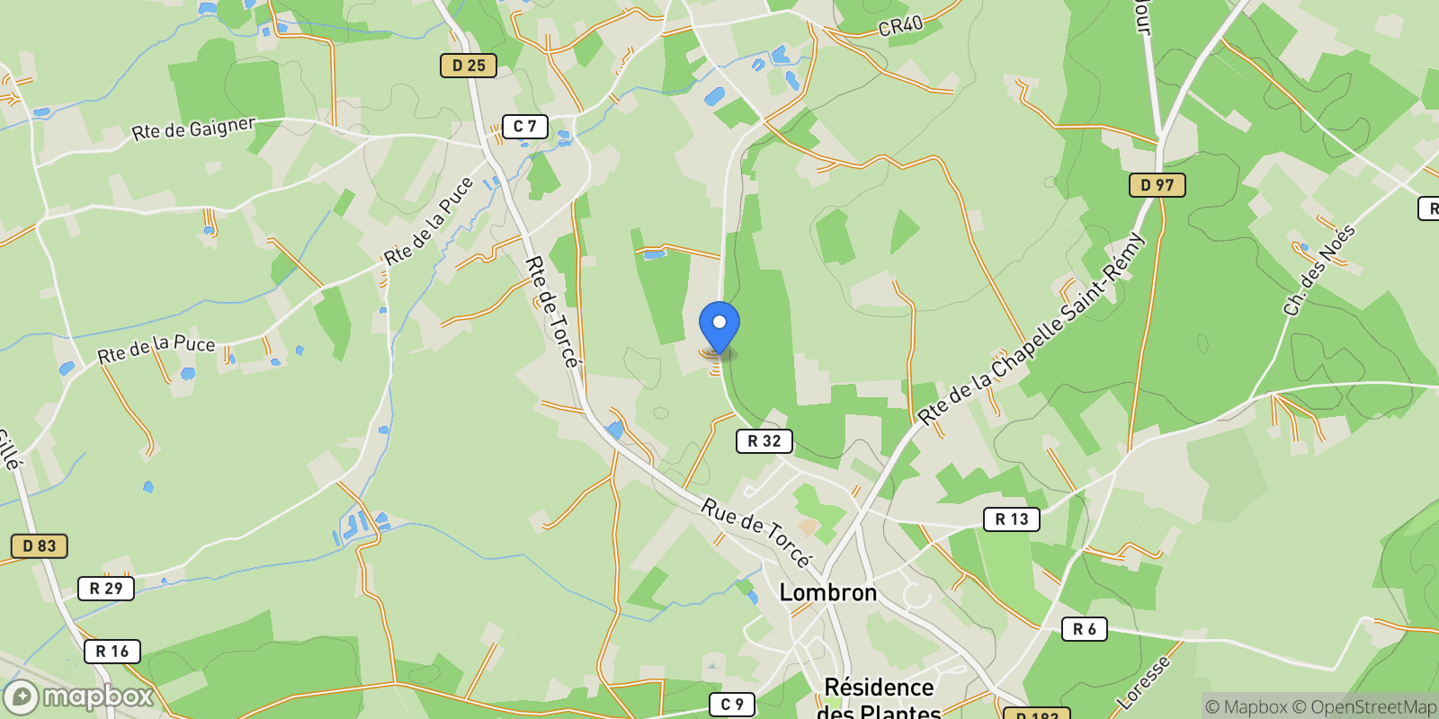 Map showing Lombron, Pays de la Loire, France.