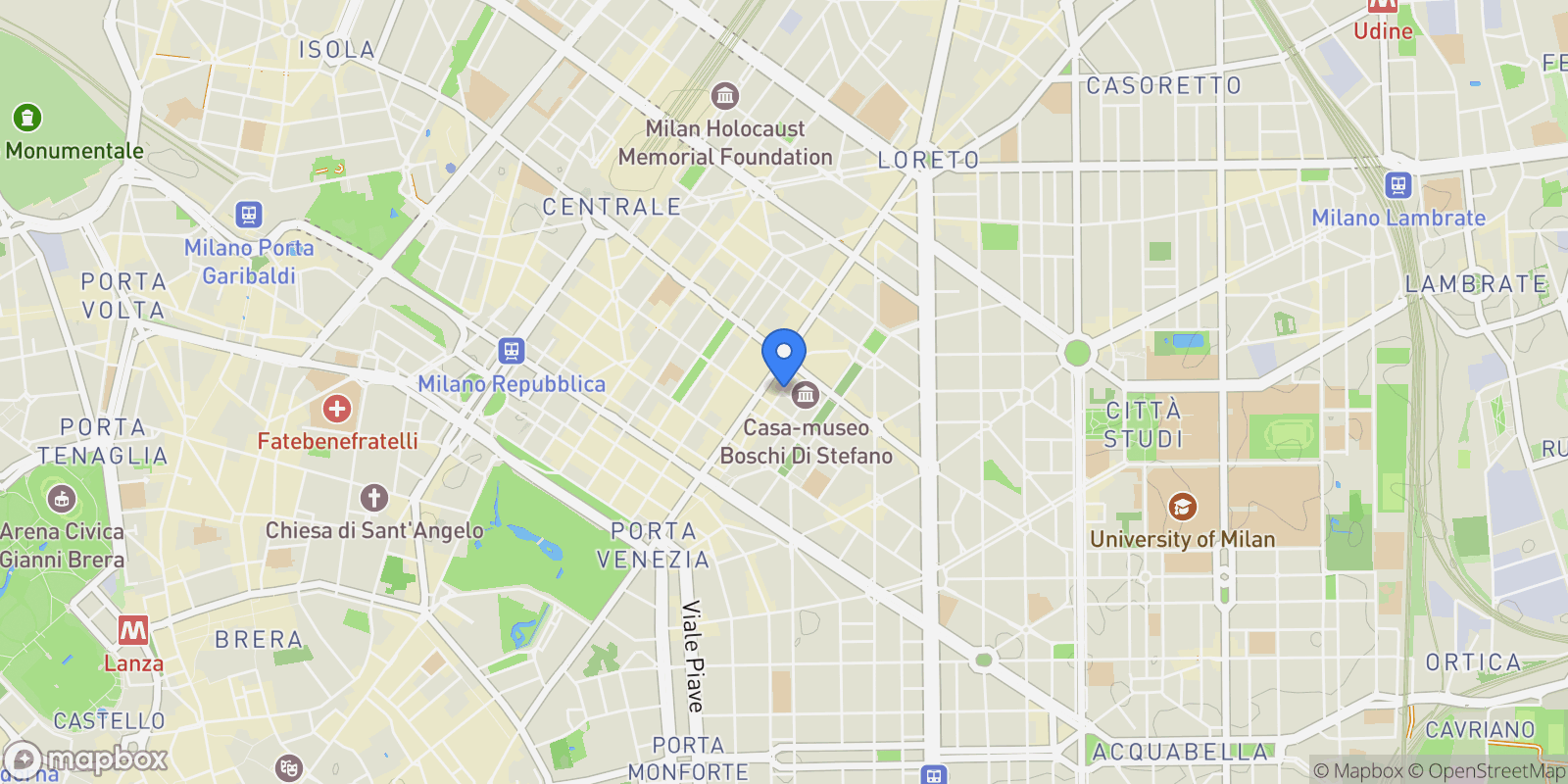 Map showing Corso Buenos Aires 35, Milan, Lombardy, Italy.