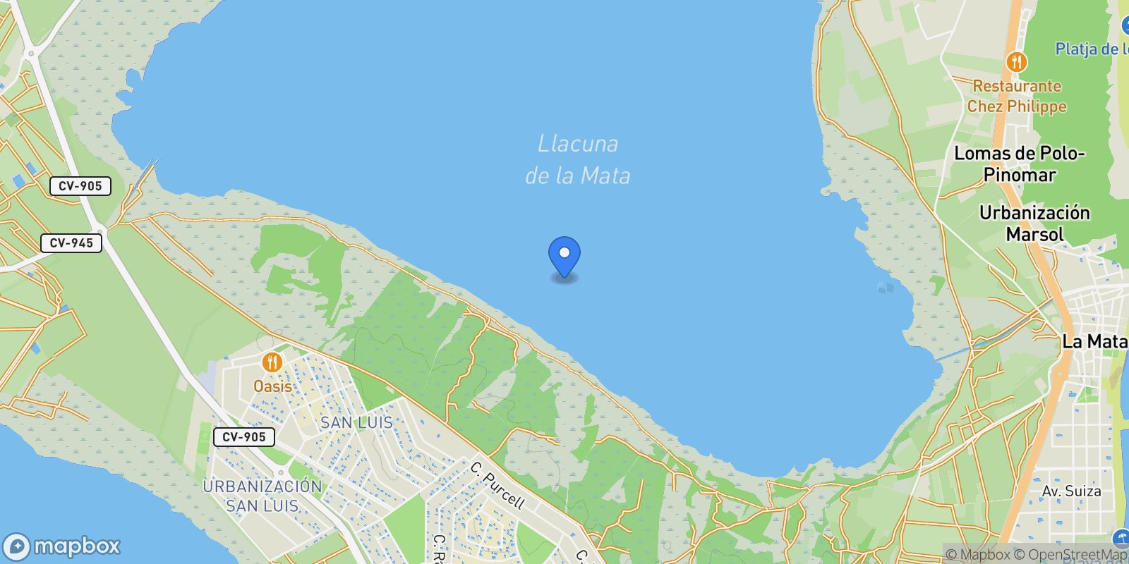 Map showing Communidad Valencia, Torrevieja, Valencian Community, Spain.