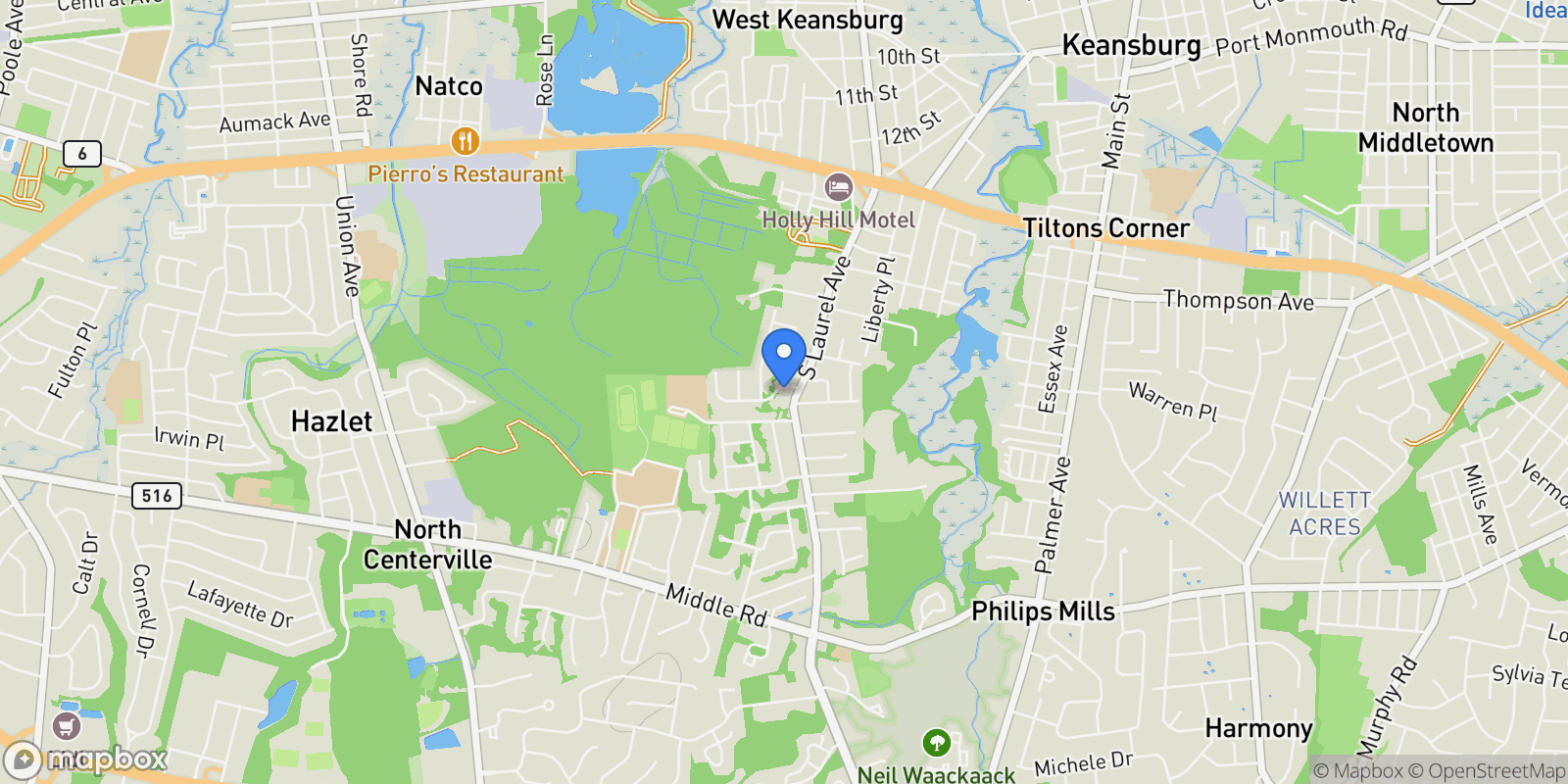 Map showing 3 Lisa Drive, Hazlet, NJ 07730, Hazlet, New Jersey, United States.