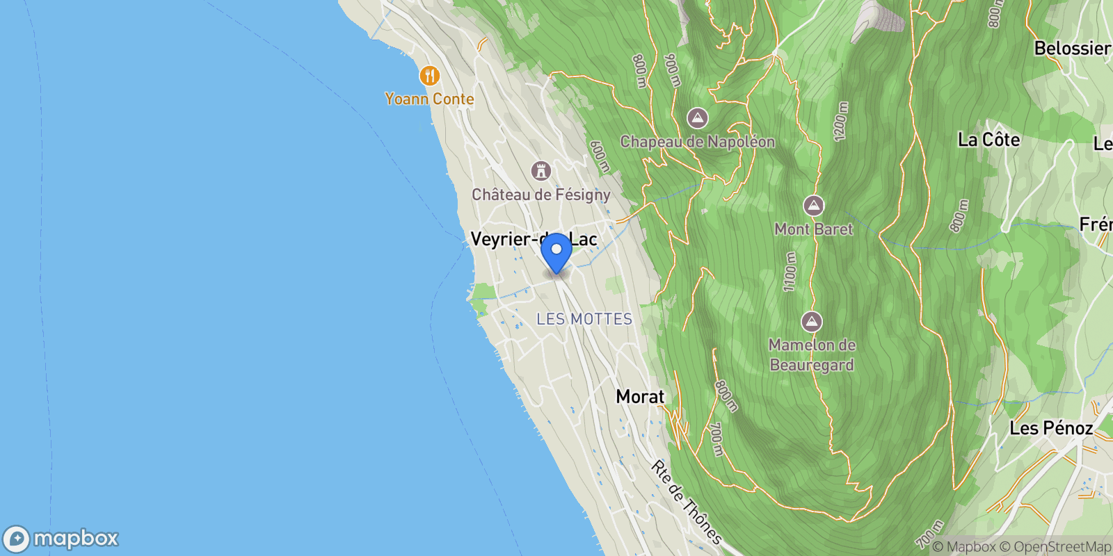 Map showing Veyrier-du-Lac, Auvergne-Rhône-Alpes, France.