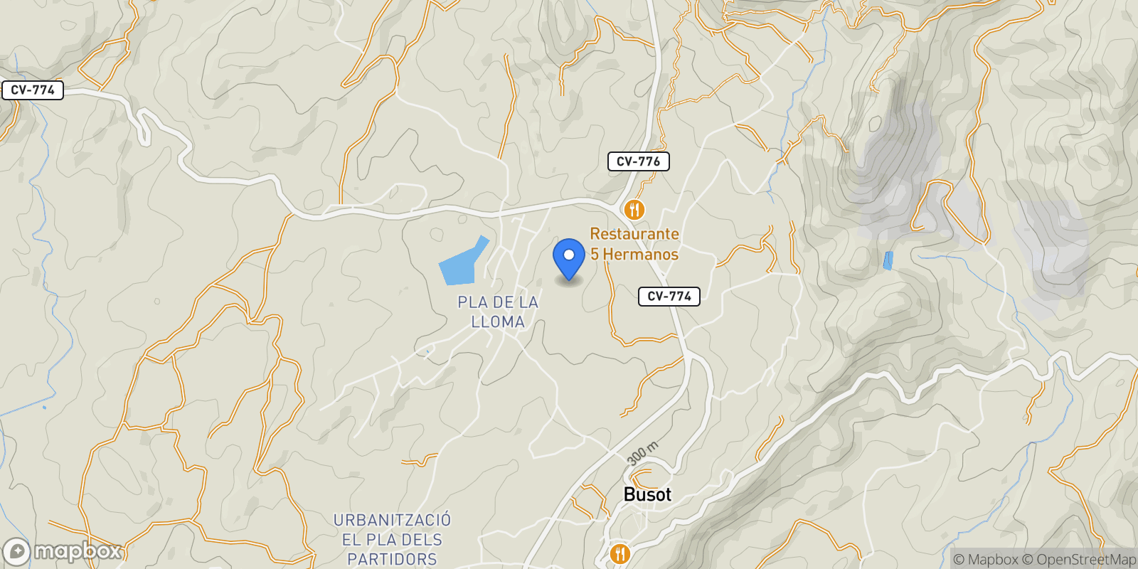 Map showing Communidad Valencia, Busot, Valencian Community, Spain.