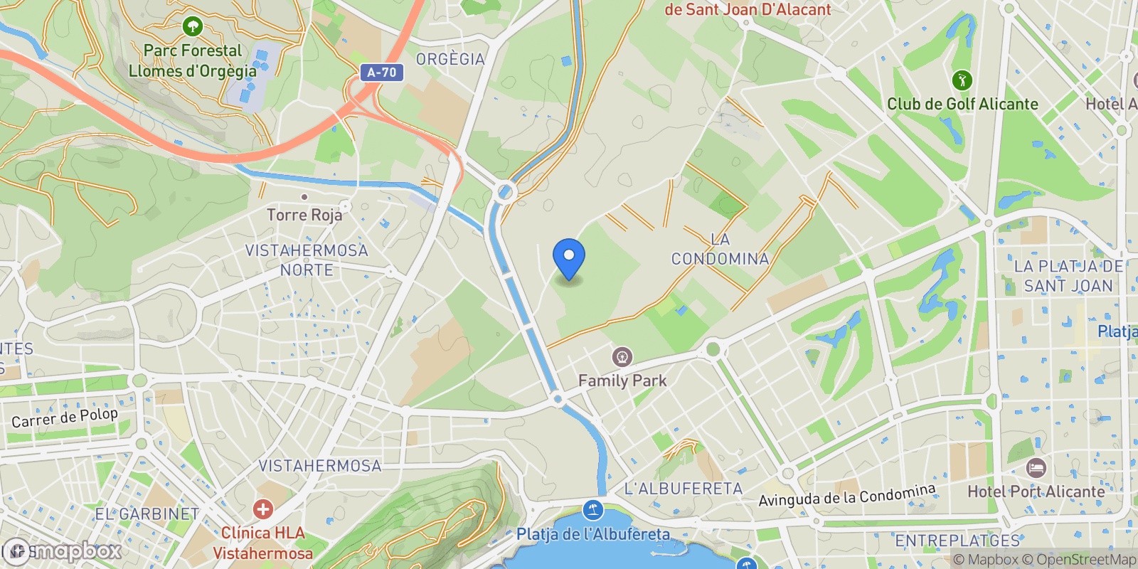 Map showing Alicante, Communidad Valencia, Alicante, Valencian Community, Spain.