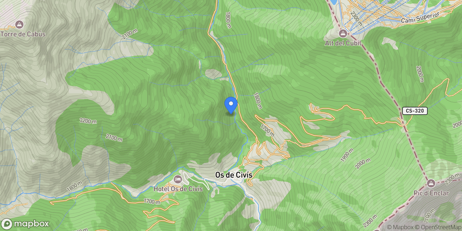 Map showing Catalonia, les Valls de Valira, Catalonia, Spain.
