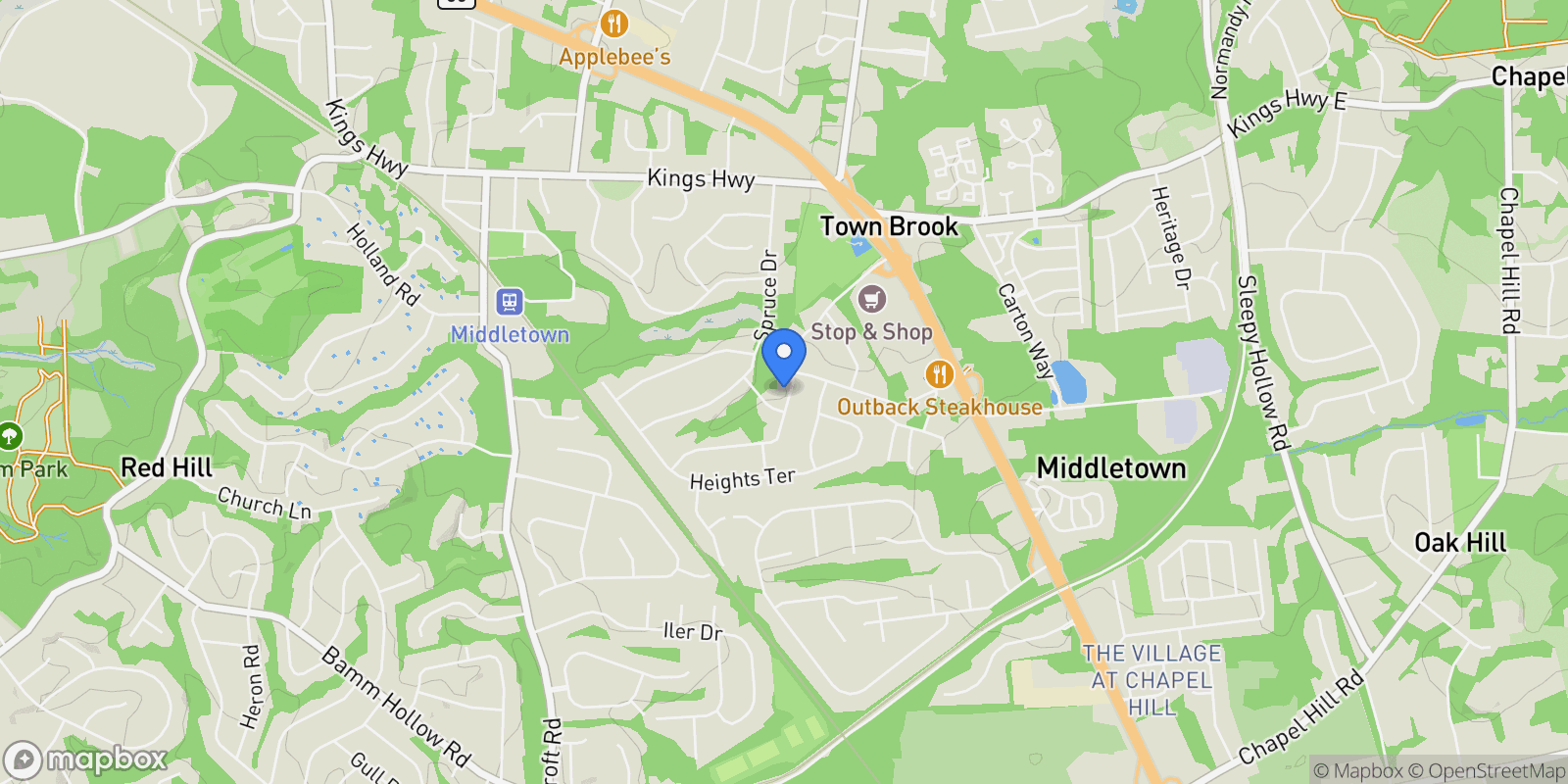 Map showing 93 Twin Brooks Avenue, Middletown, NJ 07748, North Middletown, New Jersey, United States.