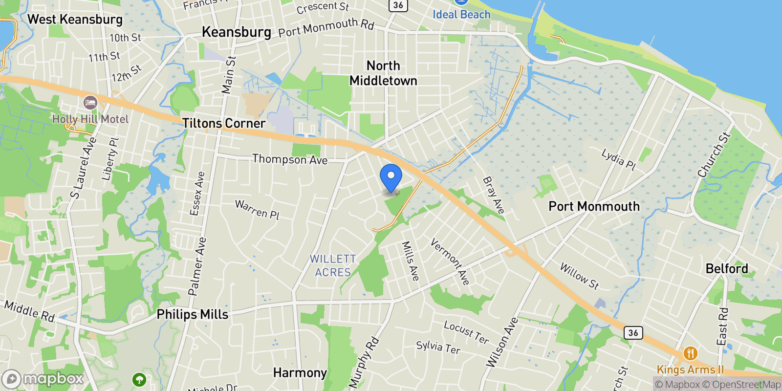 Map showing 75 Ohio Avenue, Middletown, NJ 07748, North Middletown, New Jersey, United States.