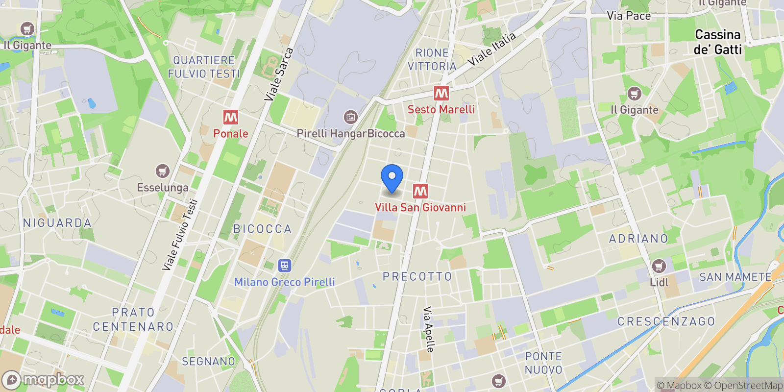 Map showing Via Bolama 18, Milan, Lombardy, Italy.