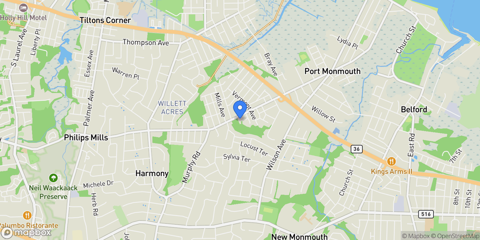 Map showing 251 Main Street, Middletown, NJ 07748, North Middletown, New Jersey, United States.