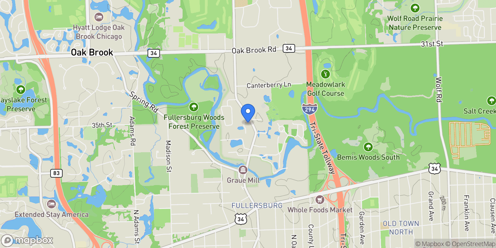 Map showing 3504 York Road, Oak Brook, IL 60523, Oak Brook, Illinois, United States.