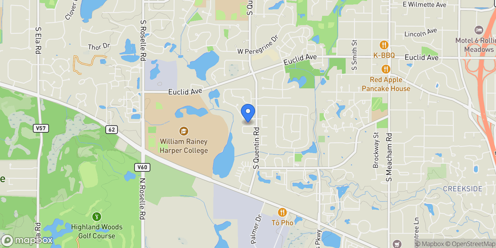 Map showing 5804 N Corona Drive, Palatine, IL 60067, Palatine, Illinois, United States.