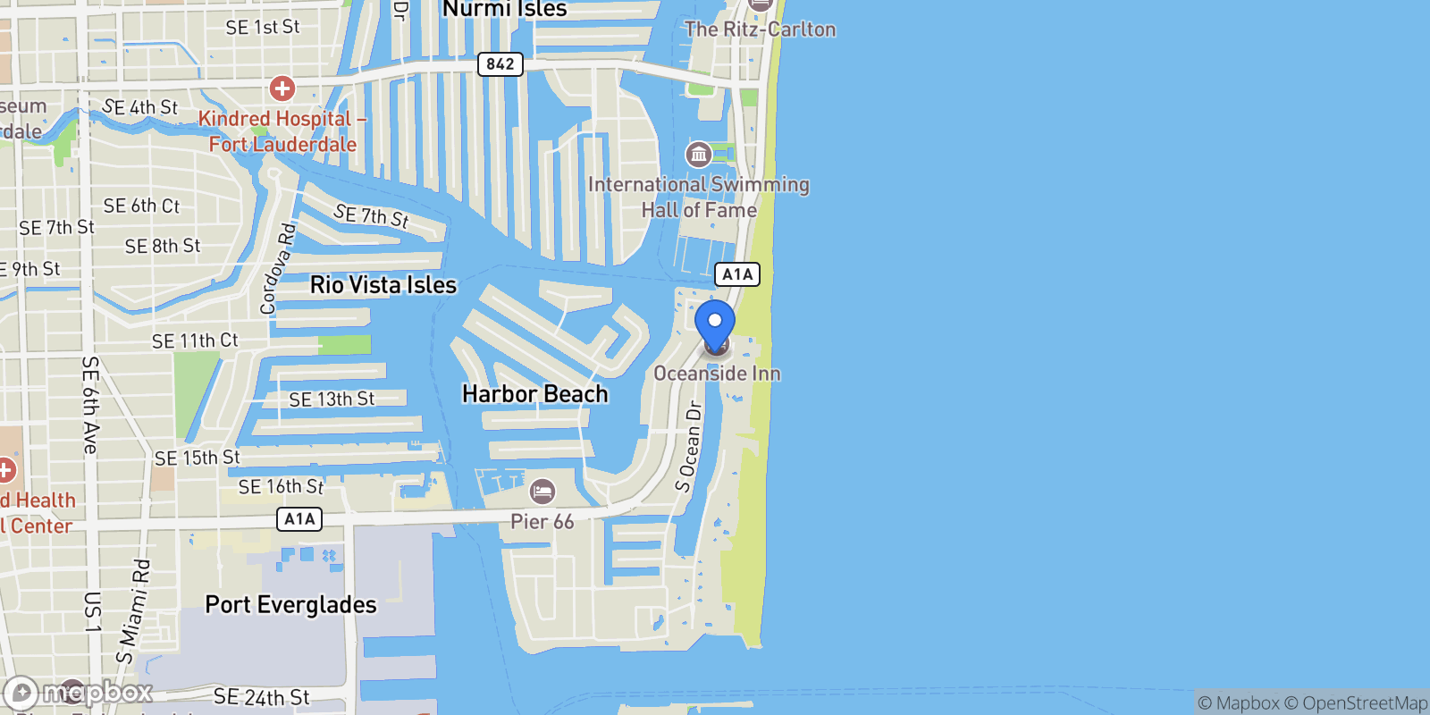 Map showing 3000 Holiday, Fort Lauderdale, Florida, United States.