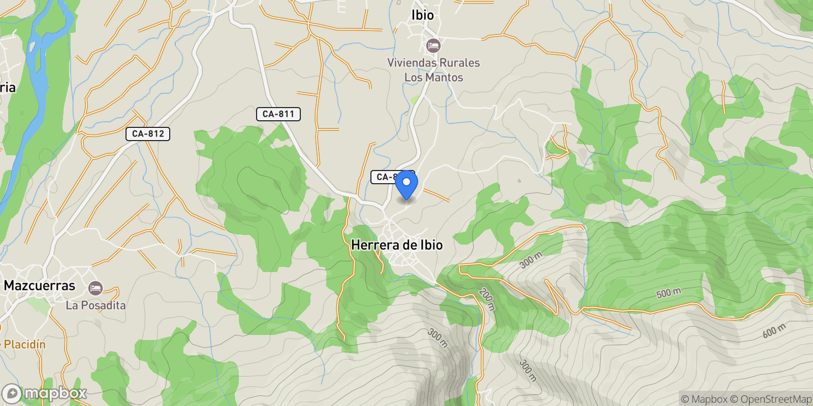 Map showing HERRERA DE IBIO, Mazcuerras, CANTABRIA, Mazcuerras, Mazcuerras, Cantabria, Spain.