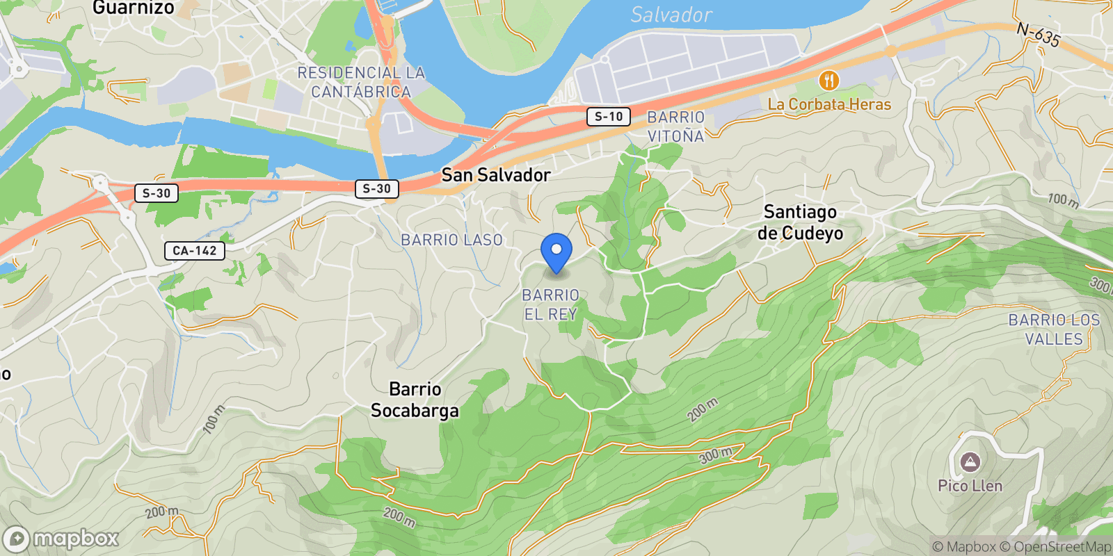 Map showing San salvador, Medio Cudeyo, CANTABRIA, Medio Cudeyo, Medio Cudeyo, Cantabria, Spain.