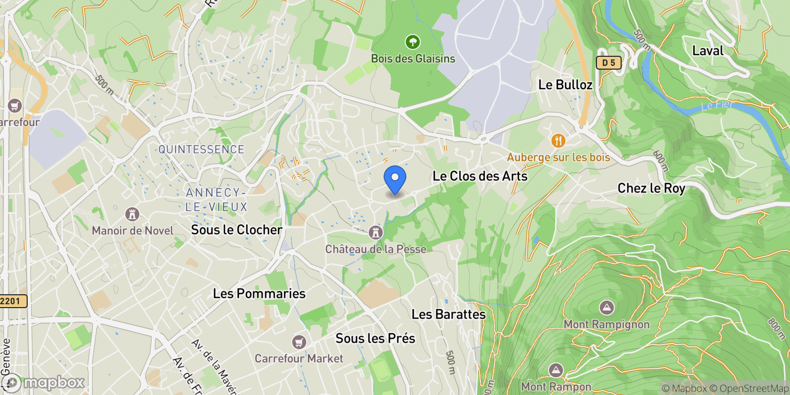 Map showing Haute-Savoie, France.