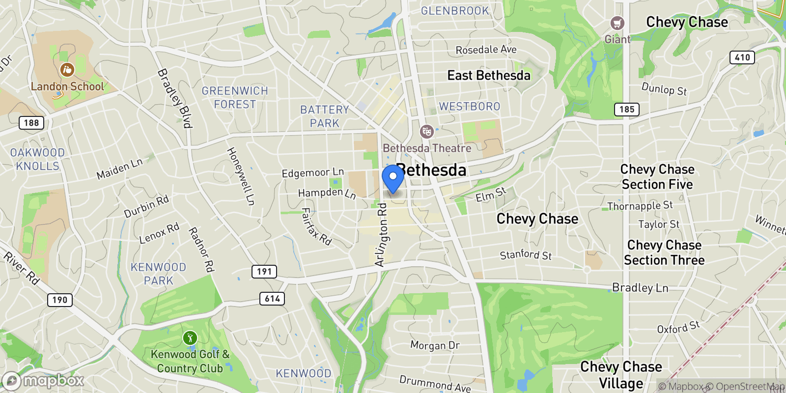 Map showing 4915 Hampden Lane Unit 405, Bethesda, MD 20814, Bethesda, Maryland, United States.