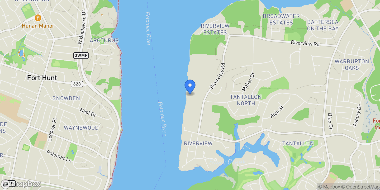 Map showing 11501 Riverview Road , Fort Washington, MD 20744, Fort Washington, Maryland, United States.