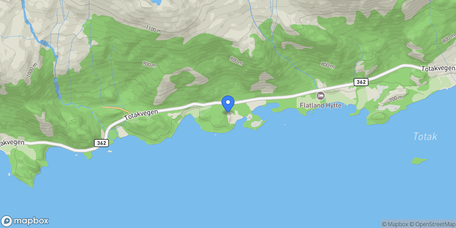Map showing Totakvegen 782, 3864 Rauland, Norway, Rauland, Telemark, Norway.