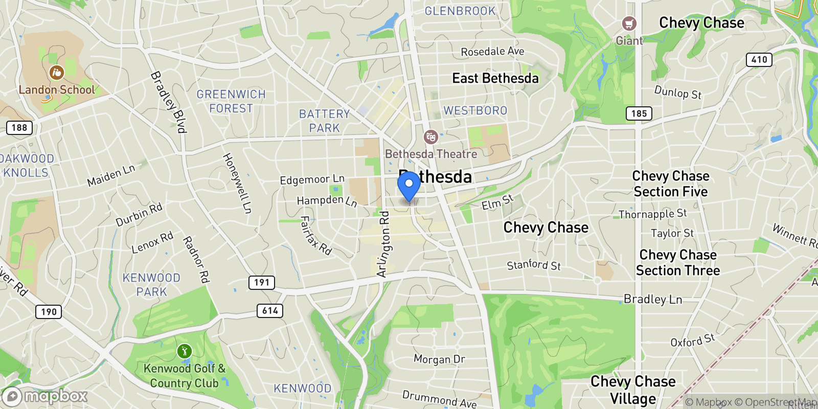Map showing 4901 Hampden Lane Unit# 205, Bethesda, MD 20814, Bethesda, Maryland, United States.
