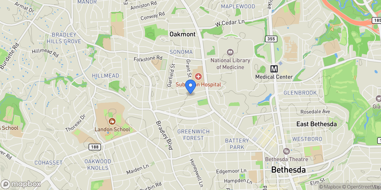 Map showing 5502 Roosevelt Street , Bethesda, MD 20817, Bethesda, Maryland, United States.