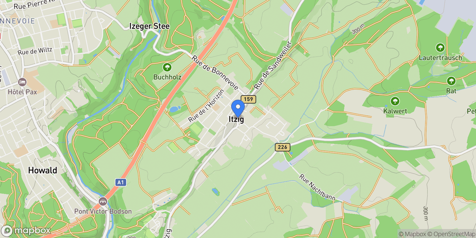 Map showing Hesperange, Luxembourg, Luxembourg.