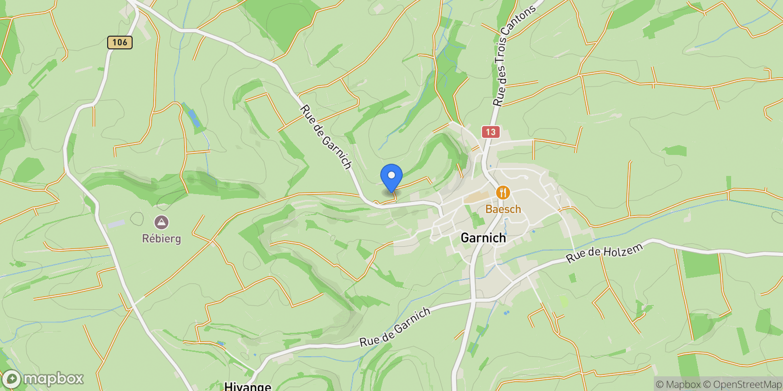 Map showing Garnich, Capellen, Luxembourg.