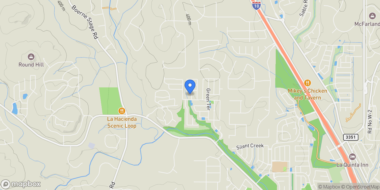 Map showing 25715 Stormy Ridge , San Antonio, TX 78255, San Antonio, Texas, United States.