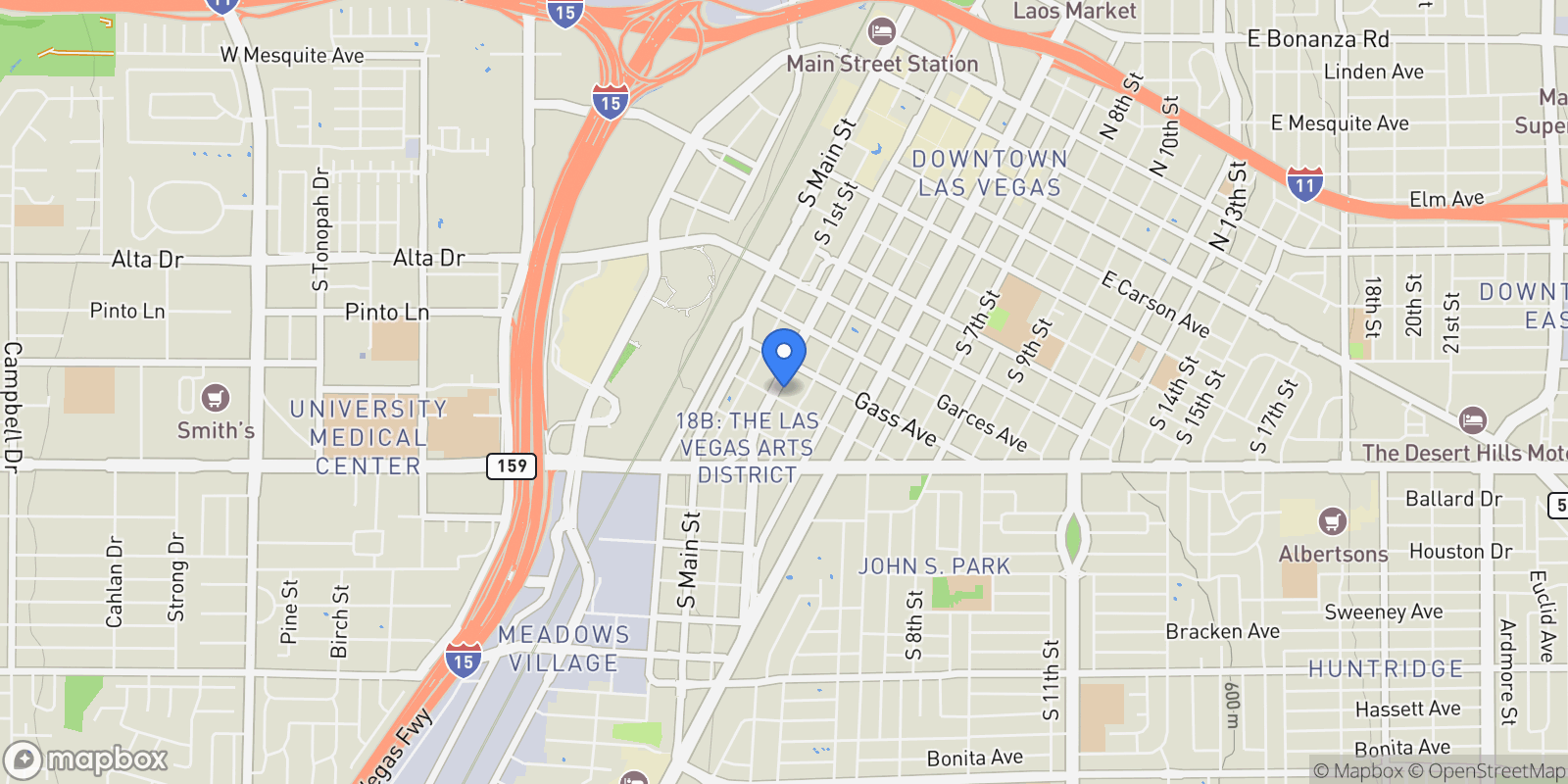 Map showing 200 Hoover Avenue 2109, Las Vegas, Nevada, United States.