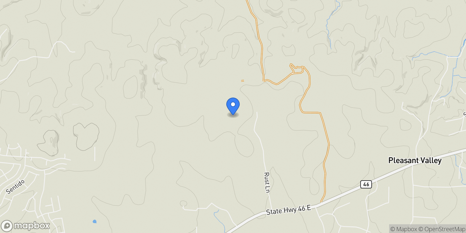 Map showing 48 Rust Lane , Boerne, TX 78006, Boerne, Texas, United States.