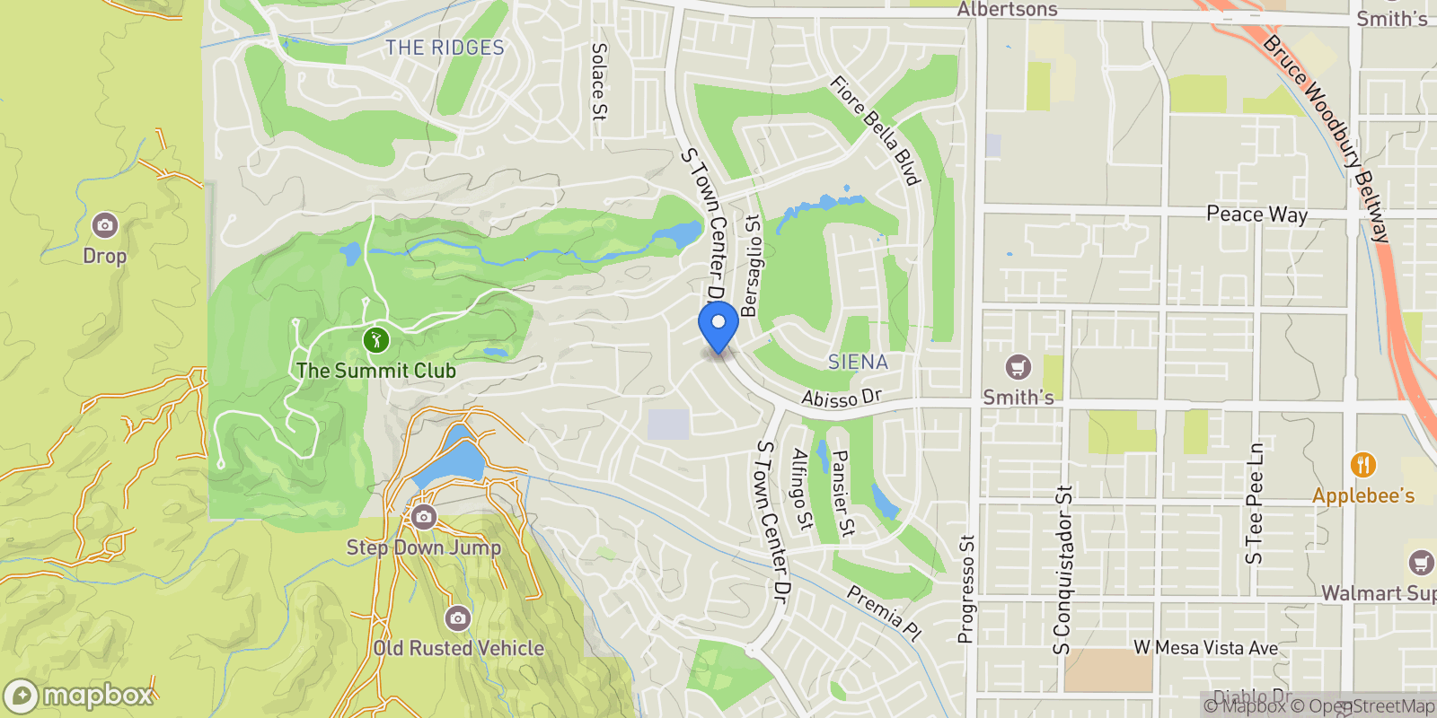 Map showing 4822 Shady Ridge Drive, Las Vegas, Nevada, United States.