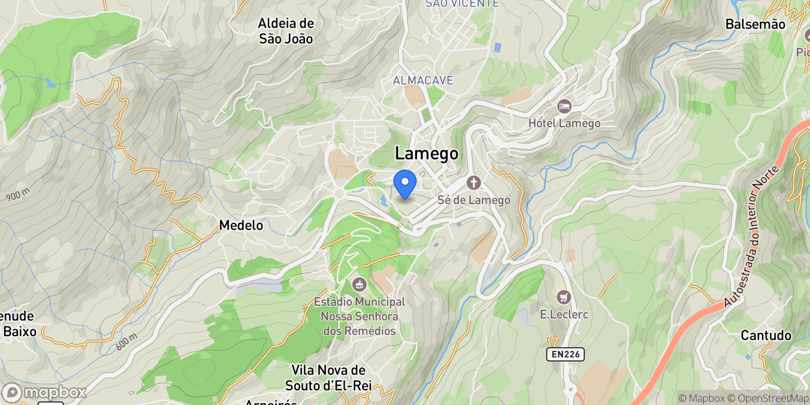 Map showing Cambres, VISEU, Almacave, Viseu District, Portugal.