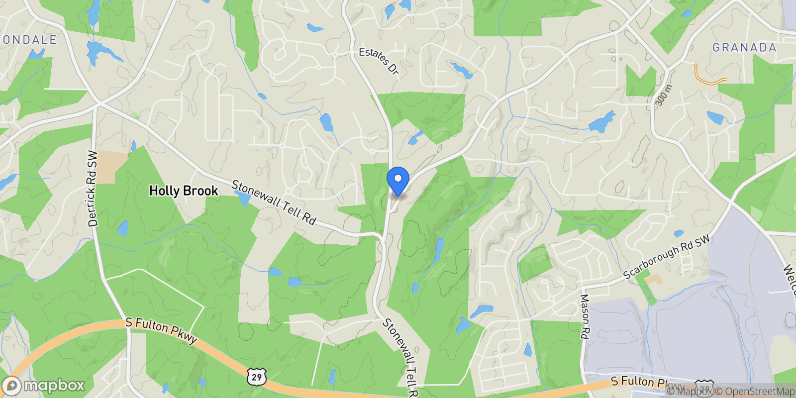 Map showing 4387 Old Fairburn Road, College Park, Georgia, United States.