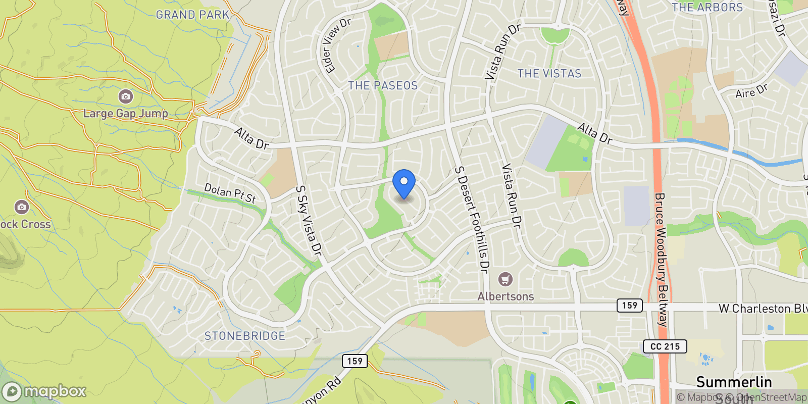 Map showing 631 Coriander Canyon Court, Las Vegas, Nevada, United States.