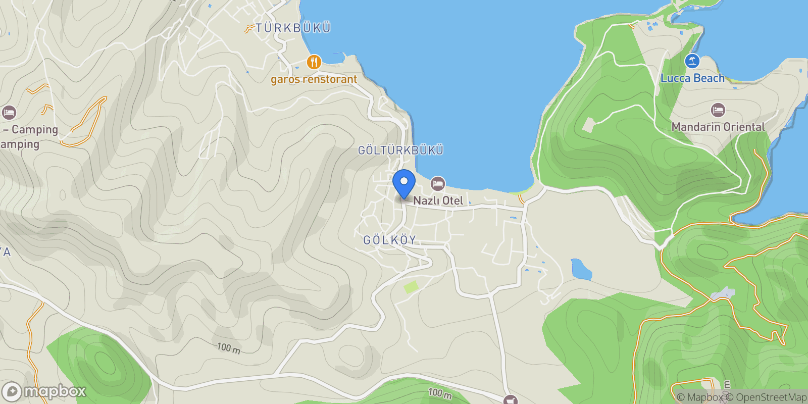 Map showing Göltürkbükü, Bodrum/Muğla, Türkiye, Göltürkbükü, Muğla, Turkey.
