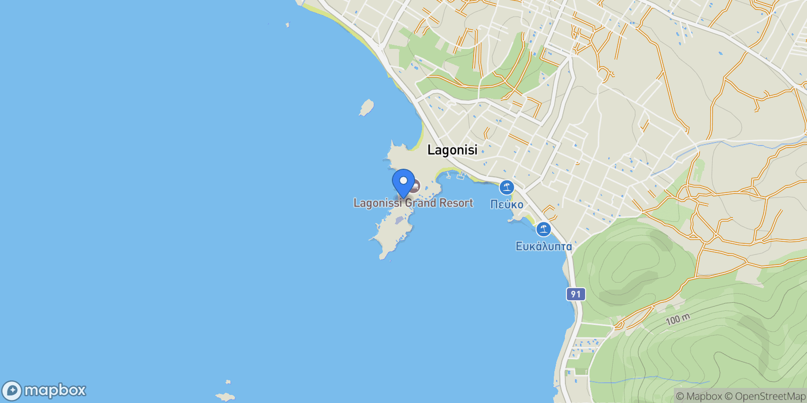 Map showing Lagonisi, Kalyvia Thorikou 190 10, Greece, Kalyvia Thorikou, Attica, Greece.