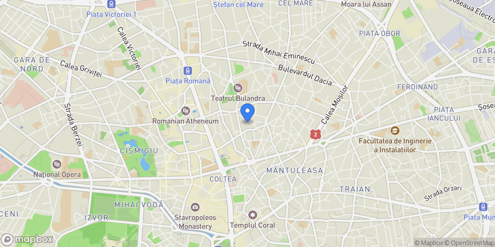 Map showing Intrarea Ion Luca Caragiale, București, Romania, Bucharest, Municipiul București, Romania.