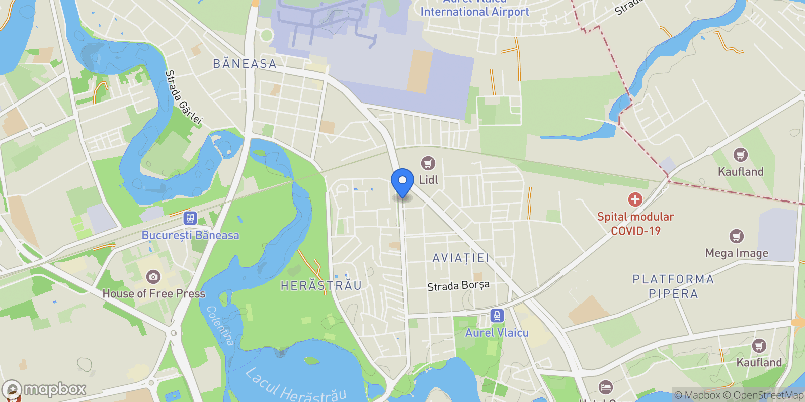 Map showing Str. Nicolae G. Caramfil 74, București 077190, Romania, Bucharest, Municipiul București, Romania.