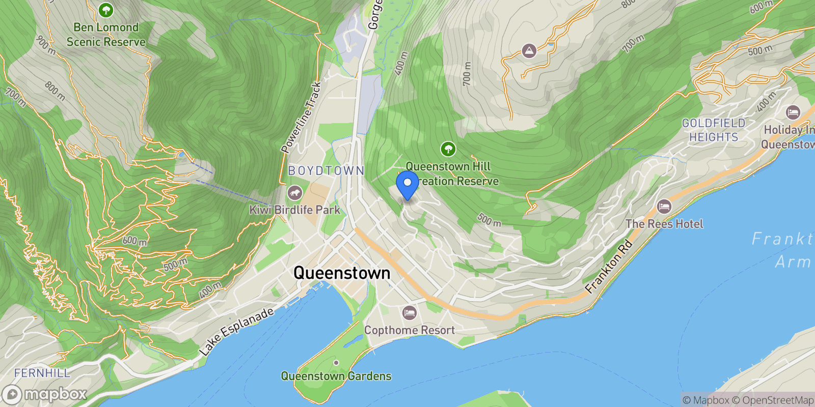 Map showing 56c Kerry Drive, Queenstown, OTA, Queenstown, Otago, New Zealand.